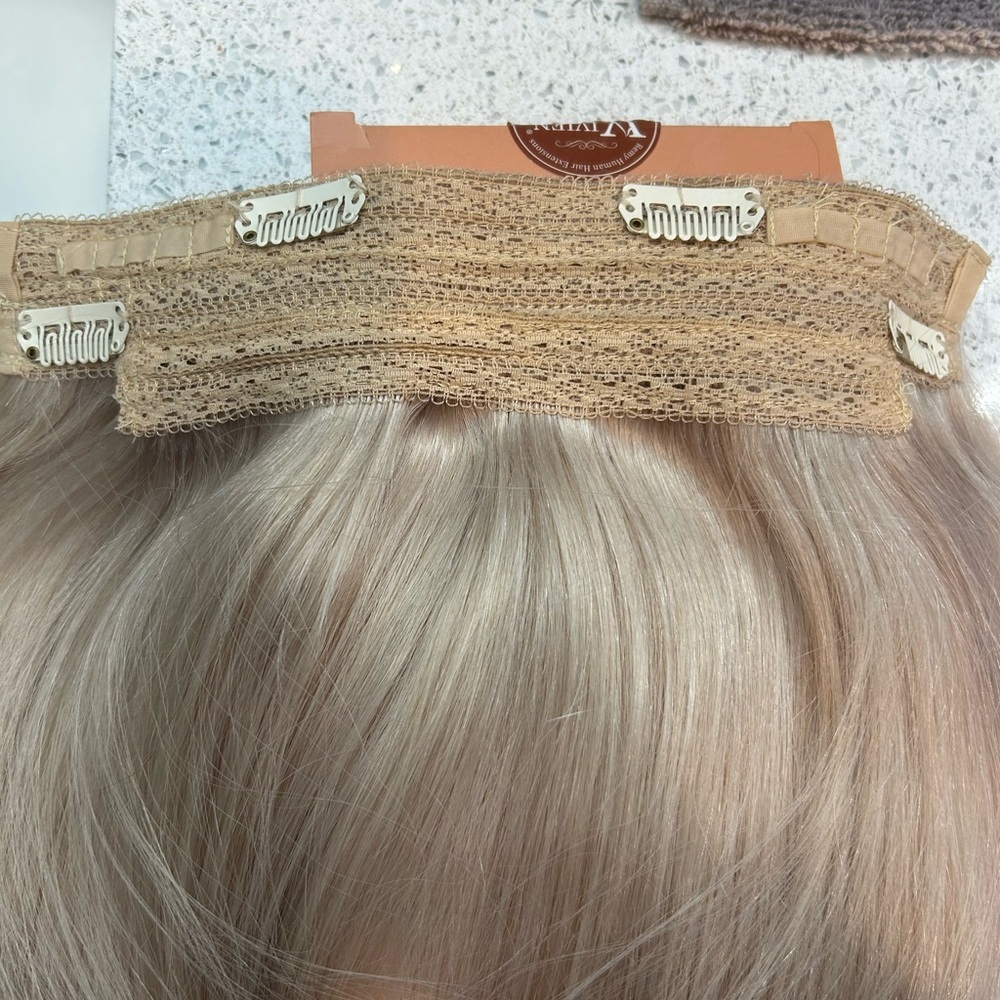 Halo Platinum Blonde Hair Extensions - Picture 8 of 13